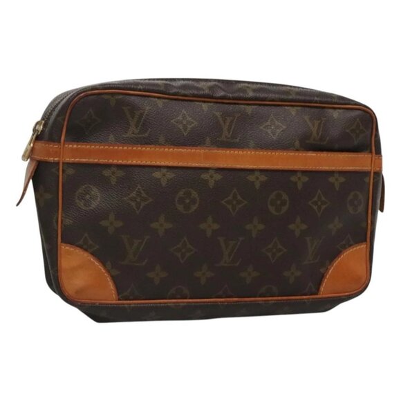 LOUIS VUITTON Monogram Compiegne 28 Clutch Bag M51845 LV Auth 124471 - Picture 1 of 16